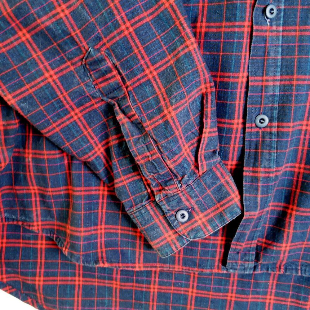 American Eagle Outfitters XL Long Sleeve Shirt Men's Button Up Plaid Cotton - Picture 4 of 10